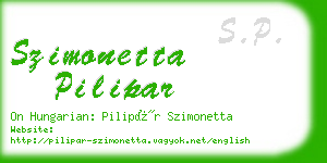 szimonetta pilipar business card